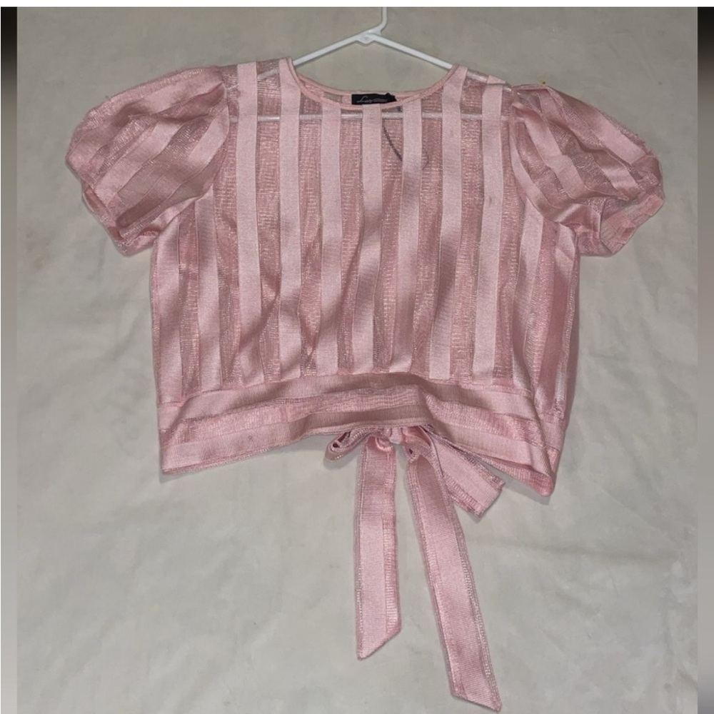 Preloved University Love size 1XL pink mesh top
